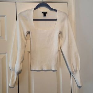 F21 Square neck sweater